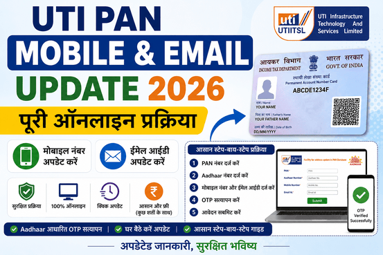 UTI PAN Mobile & Email Update 2026